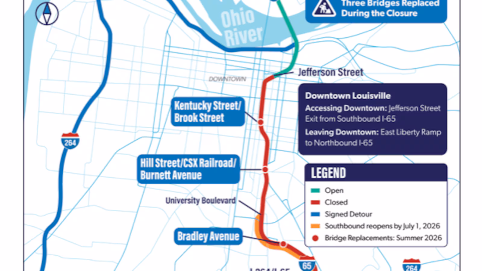 I-65 Closure In Louisville Begins  Next Week